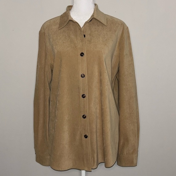 Talbots Ultra-suede Shacket Size Medium - Picture 1 of 10